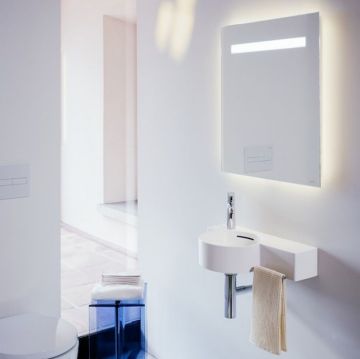 Раковина Laufen (Лауфен) VAL с полкой 55x31.5x11.5 см, с 1 отверстие, Dx, цвет: белый 8.1528.3.000.105.1