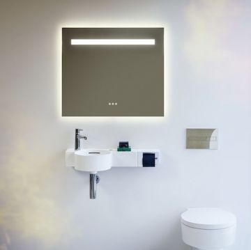 Раковина Laufen (Лауфен) VAL с полкой 55x31.5x11.5 см, с 1 отверстие, Dx, цвет: белый 8.1528.3.000.105.1