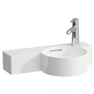 Раковина Laufen VAL -мини 55x31.5x11.5 см, Dx, подрезаемая до 43cм/, цвет: белый 8.1528.4.000.106.1