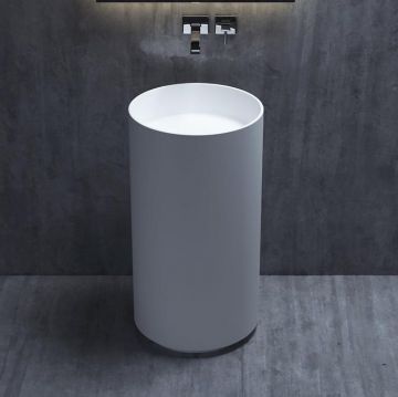 Раковина Salini (Салини) Armonia напольная 45х45х85см, материал: S-Stone, слив в пол, цвет: белый матовый 130111SM/ слив в пол