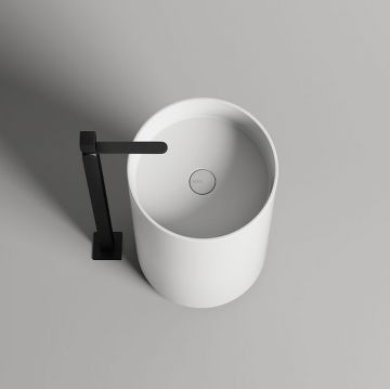 Раковина Salini (Салини) Armonia напольная 45х45х85см, материал: S-Stone, слив в пол, цвет: белый матовый 130111SM/ слив в пол