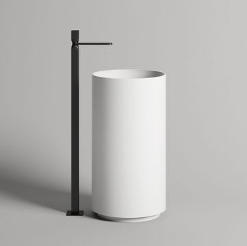 Раковина Salini (Салини) Armonia напольная 45х45х85см, слив в пол, материал: S-Sense, цвет: белый глянцевый 130111G/ слив в пол