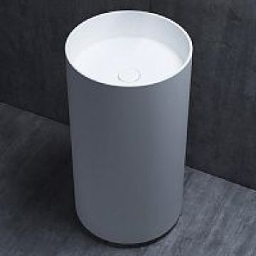 Раковина Salini (Салини) Armonia напольная 45х45х85см, слив в пол, материал: S-Sense, цвет: белый глянцевый 130111G/ слив в пол