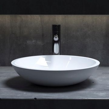 Раковина Salini (Салини) Callista накладная 37х37х8.5cм, без отверстий, без перелива, S-Stone, цвет: белый матовый 1101205SM