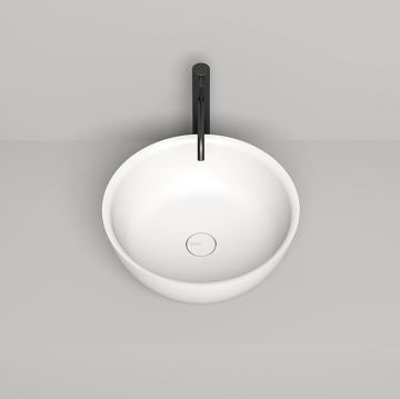 Раковина Salini Alda 02 42.5х42.5х15.5 см, накладная, без отверстий, S-Sense, цвет: белый 1102110G