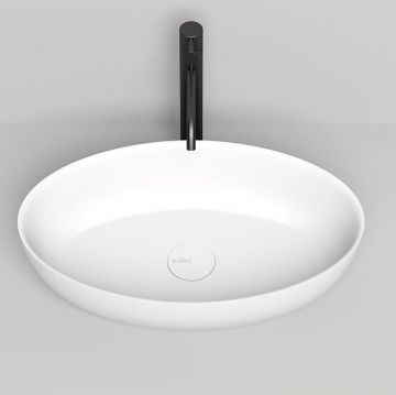 Раковина Salini (Салини) Alda накладная 58х35х15cм, без отверстий, без перелива, S-Sense, цвет: белый глянцевый 110611G