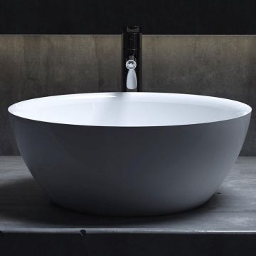 Раковина Salini Gloria накладная 42.5х42.5х15.5 см, без отверстий, без перелива, S-Stone, цвет: белый матовый 1102210M