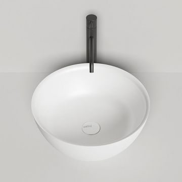 Раковина Salini Gloria накладная 42.5х42.5х15.5 см, без отверстий, без перелива, S-Stone, цвет: белый матовый 1102210M