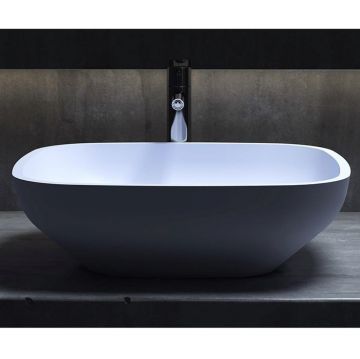 Раковина Salini Gloria накладная 49.5х44.5х15 см, без отверстий, без перелива, S-Stone, цвет: белый матовый 1102208M