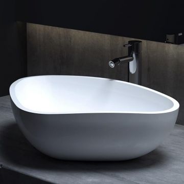 Раковина Salini (Салини) Gloria накладная 56.4х39.5х16.5cм, без отверстий, без перелива, S-Stone, цвет: белый матовый 1102206M