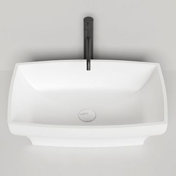 Раковина Salini (Салини) Gloria накладная 60х38х15cм, без отверстий, без перелива, S-Stone, цвет: белый матовый 1102204M