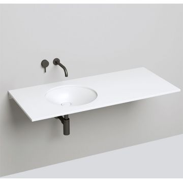 Раковина Salini (Салини) Marea 08 врезная снизу 42х42х12.8cм, без отверстий, без перелива, S-Stone, цвет: белый матовый 1802208M