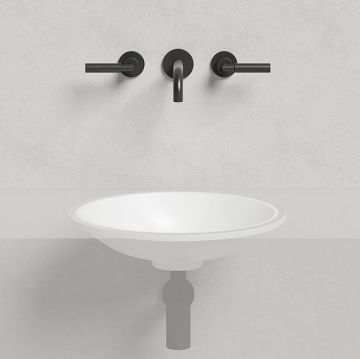 Раковина Salini (Салини) Marea 08 врезная снизу 42х42х12.8cм, без отверстий, без перелива, S-Stone, цвет: белый матовый 1802208M