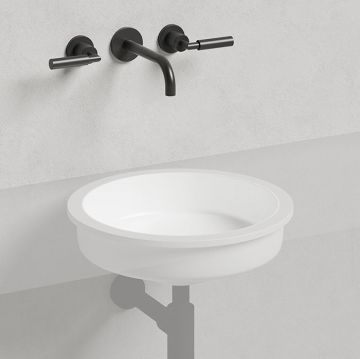 Раковина Salini Marea 04 врезная снизу 42х42х12.8 см, без отверстий, без перелива, S-Stone, цвет: белый матовый 1802204M