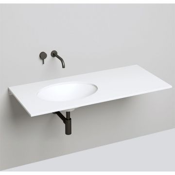 Раковина Salini (Салини) Marea встраиваемая под столешницу 55х40х13.5 см, без отверстий, без перелива, материал: S-Stone, цвет: белый матовый 1802211M