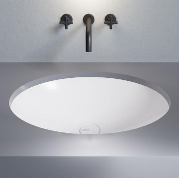 Раковина Salini (Салини) Marea встраиваемая под столешницу 55х40х13.5 см, без отверстий, без перелива, материал: S-Stone, цвет: белый матовый 1802211M