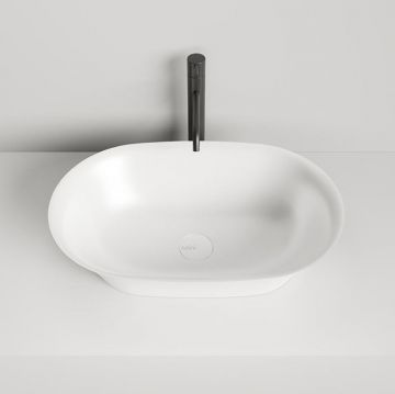 Раковина Salini (Салини) Mona 60х39х16.5 см, накладная, без отверстий, S-Sense, цвет: белый 110811G