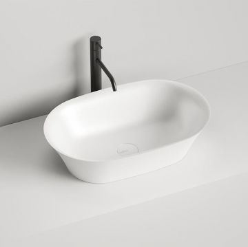 Раковина Salini (Салини) Mona 60х39х16.5 см, накладная, без отверстий, S-Stone, цвет: белый 110821M