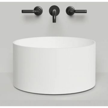 Раковина Salini (Салини) Armonia Round 02 накладная 45х45х2 см, без отверстий, мат-л: S-Stone, цвет: белый матовый 130422M