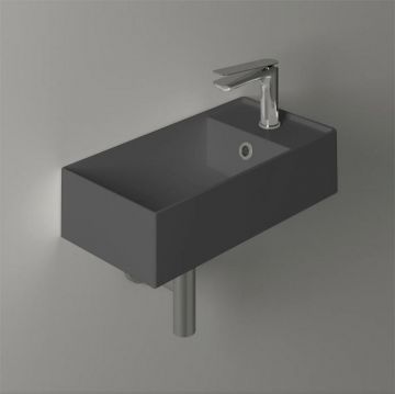 Раковина Simas (Симас) Agile 50х27 см, подвесная, 1 отверстие, правая, цвет: antracite matt AG50 antracite matt*1