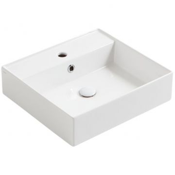 Раковина Simas Agile 51х46 см, 1 отверстие, подвесная, с переливом, цвет: белый AG51 bi*1