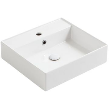 Раковина Simas Agile 51х46 см, подвесная, 1 отверстие, с переливом, цвет: белый матовый AG51 bi matt*1