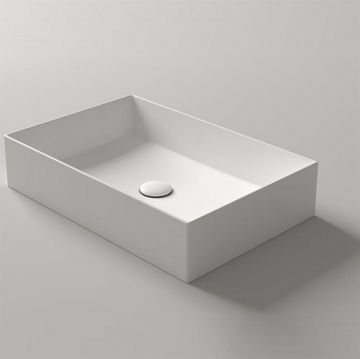 Раковина Simas (Симас) Agile 60х40 см, без отверстий, на столешницу, без перелива, цвет: белый матовый AG60 bi matt