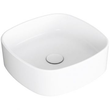 Раковина Simas (Симас) Folio квадратная накладная 40x40x13 см, без отв под смеситель, цвет: белый FO03bi