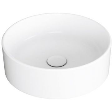 Раковина Simas (Симас) Folio круглая накладная 40x13 см, без отв под смеситель, цвет: белый FO01bi