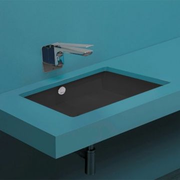 Раковина Simas (Симас) Lavabi darredo под столешницу 56х36 см , цвет: черный матовый S60 nero matt