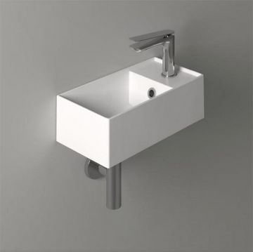 Раковина Simas Agile 40х20 см, 1 отверстие, подвесная, цвет: белый AG20 bi*1
