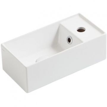 Раковина Simas Agile 40х20 см, 1 отверстие, подвесная, цвет: белый AG20 bi*1