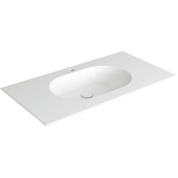 Раковина Simas Wave на столешницу 100x50xh14.5 см, с 1 отверстие, цвет: белый матовый WA100 bi matt*1