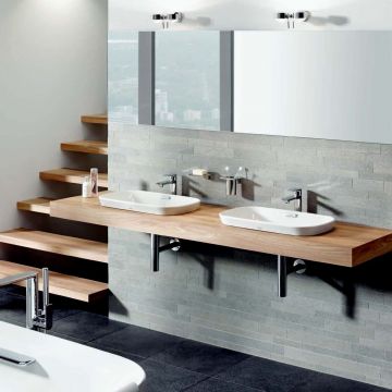 Раковина Toto Neorest 59.6x39.7x17.3 см, без отверстий, полувстраеваемая, CeFiONtect, цвет: белый LW3716HY#XW