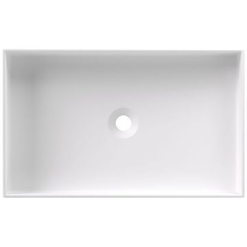 Раковина Alice (Элис) Hide 60x37х12 см, накладная, без отверстий, цвет: белый матовый 31130109