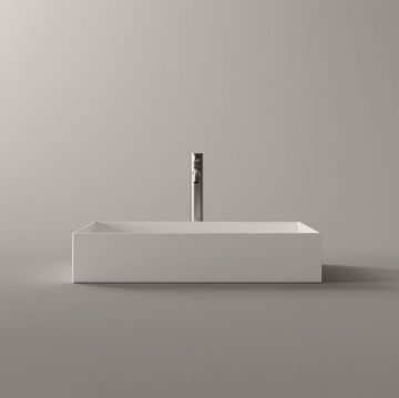 Раковина Alice (Элис) Hide 60x37х12 см, накладная, без отверстий, цвет: белый матовый 31130109