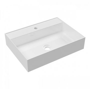 Раковина Alice (Элис) Hide 60x45х13.5 см, подвесная, 1 отверстие, цвет: белый глянцевый 31230101S