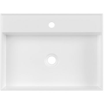 Раковина Alice (Элис) Hide 60x45х13.5 см, подвесная, 1 отверстие, цвет: белый глянцевый 31230101S