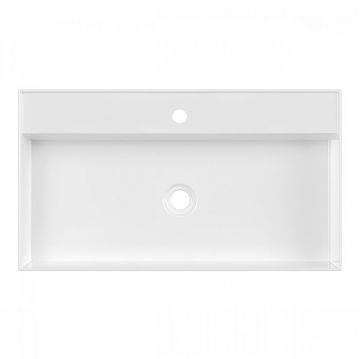 Раковина Alice (Элис) Hide 80x45х13.5 см, подвесная, 1 отверстие, цвет: белый глянцевый 31240101S