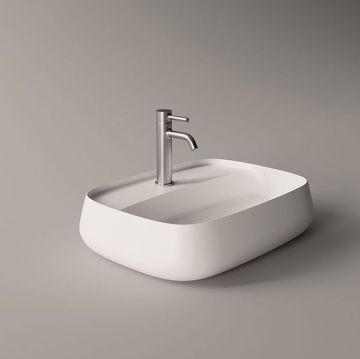 Раковина Alice (Элис) Nur Plan 60x45x15 см, накладная, 1 отверстие, цвет: белый глянцевый 33210101