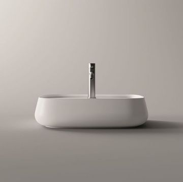 Раковина Alice (Элис) Nur Plan 60x45x15 см, накладная, 1 отверстие, цвет: белый глянцевый 33210101