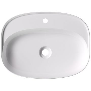 Раковина Alice (Элис) Form Oval 60x45х12 см, накладная, 1 отверстие, цвет: белый глянцевый 22460101