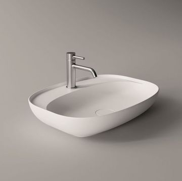 Раковина Alice (Элис) Form Oval 60x45х12 см, накладная, 1 отверстие, цвет: белый глянцевый 22460101