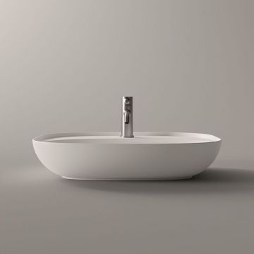 Раковина Alice (Элис) Form Oval 60x45х12 см, накладная, 1 отверстие, цвет: белый глянцевый 22460101