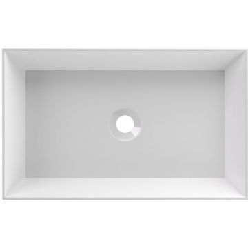 Раковина Alice (Элис) Spy Rectangular 60x38х12 см, накладная, без отверстий, цвет: белый глянцевый 34250101