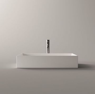 Раковина Alice (Элис) Spy Rectangular 60x38х12 см, накладная, без отверстий, цвет: белый глянцевый 34250101