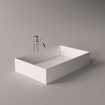 Раковина Alice (Элис) Spy Rectangular 60x38х12 см, накладная, без отверстий, цвет: белый глянцевый 34250101