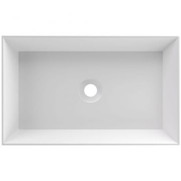 Раковина Alice (Элис) Spy Rectangular 60x38х12 см, накладная, без отверстий, цвет: белый матовый 34250109