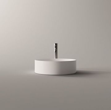 Раковина Alice (Элис) Spy Round 40 см, накладная, без отверстий, цвет: белый глянцевый 34230101