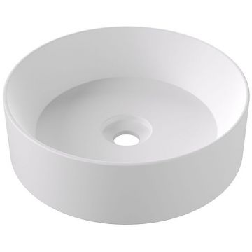 Раковина Alice (Элис) Spy Round 40 см, накладная, без отверстий, цвет: белый матовый 34230109